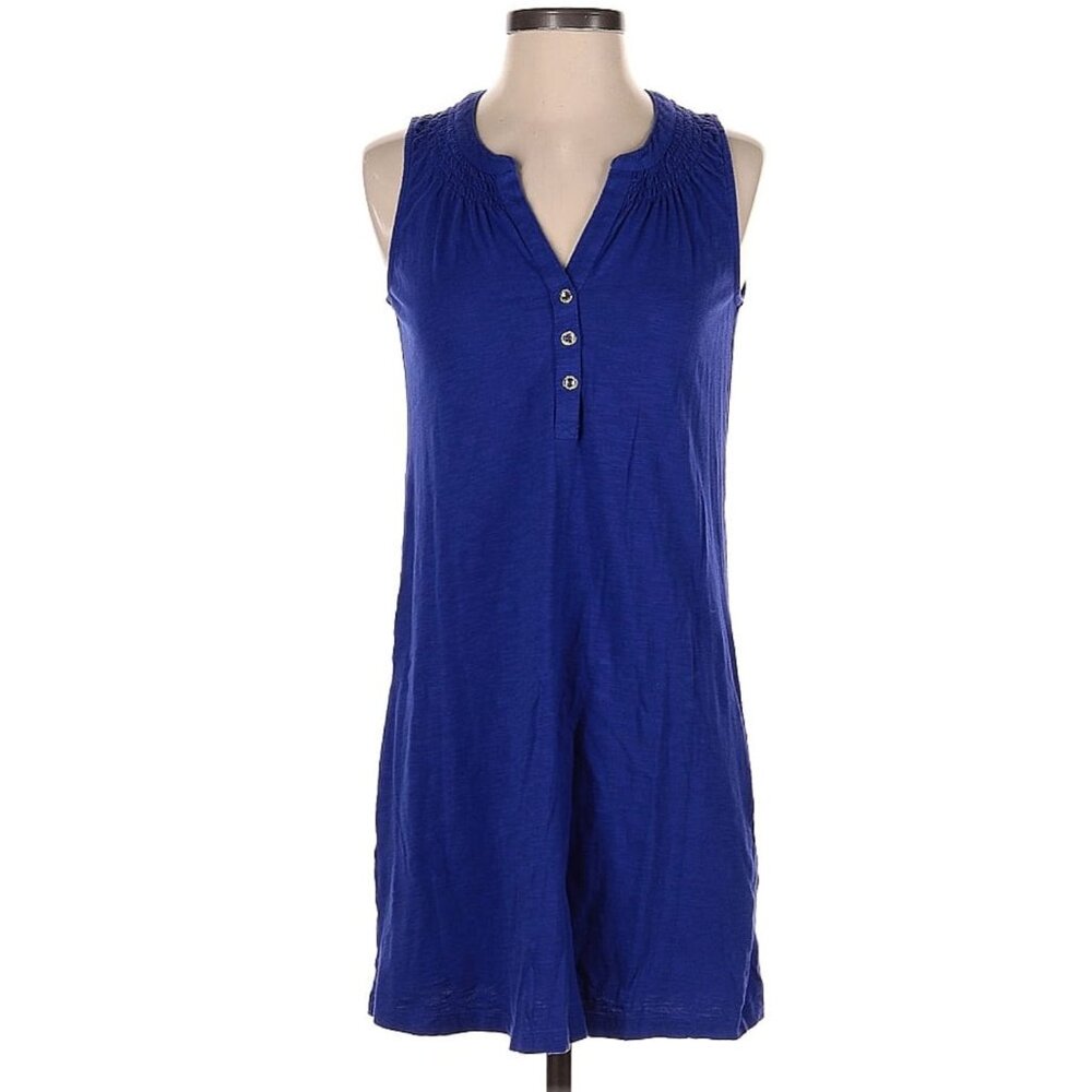 Lilly Pulitzer Essie Dress Twilight Blue Women's Size Large Cotton Minor Piling